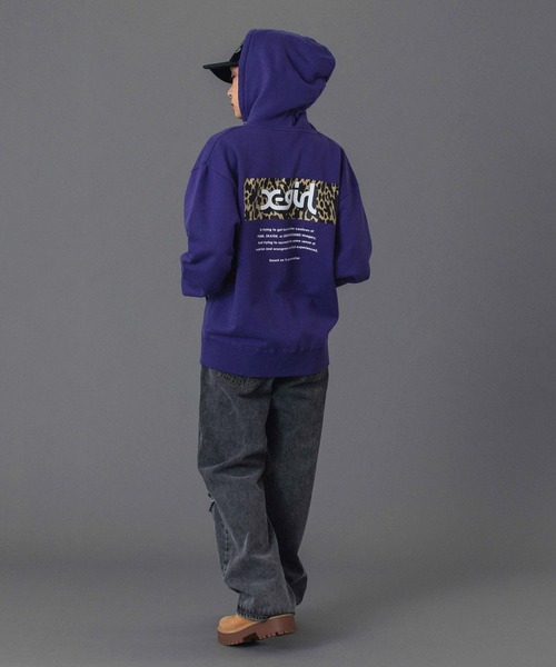 LEOPARD BOX ZIP UP SWEAT HOODIE（パーカー）｜X-girl（エックス