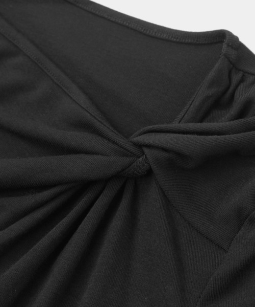 EIGHTHMONTH(エイスマンス)の「アシンメトリーツイストトップ EM25a071【EIGHTHMONTH】(Tシャツ/カットソー・レディース・ライトベージュ/ブラック・S/M)」の18枚目の写真