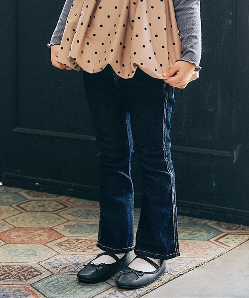 Seraph（セラフ）の「【ジュニア対応】ストレッチフレアパンツ（その他パンツ・キッズ・ネイビー/ブラック・90/80/140/130/120/110/100）」の17枚目の写真