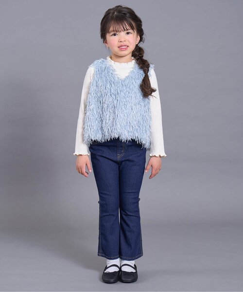 Seraph（セラフ）の「【ジュニア対応】ストレッチフレアパンツ（その他パンツ・キッズ・ネイビー/ブラック・90/80/140/130/120/110/100）」の3枚目の写真