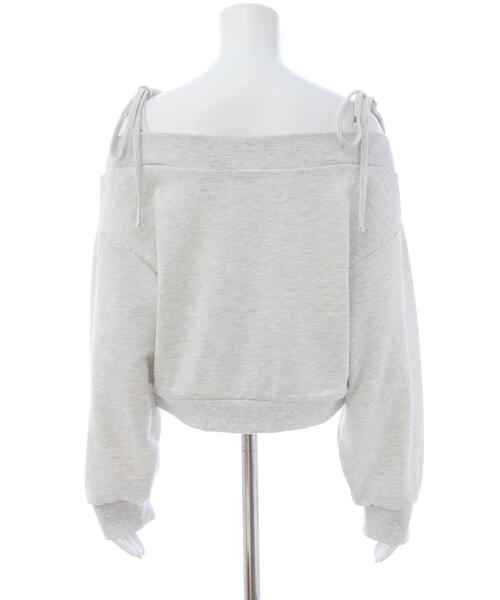 INGNI（イング）の「肩リボンオフショルスウェットトップス(セットアップ対応)（スウェット・レディース・グレー/ブラック/オートミール/ブラウン・M）」の20枚目の写真