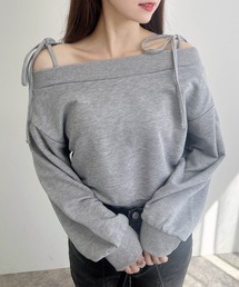 INGNI | 肩リボンオフショルスウェットトップス(セットアップ対応)(スウェット)