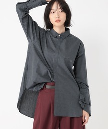 AMOMMA ネイビーフリルシャツ AMOMMA ネイビーフリルシャツ AMOMMA ネイビーフリルシャツ