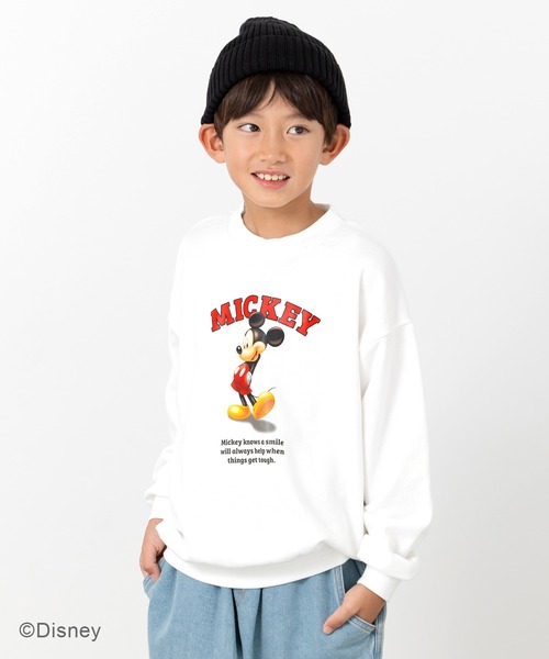 Disney(ディズニー)の「〈ディズニー〉ミッキーマウス/裏毛トレーナー(スウェット・キッズ・E/F/C/D/A/B・80cm/90cm/100cm/110cm/120cm/130cm/140cm)」の5枚目の写真