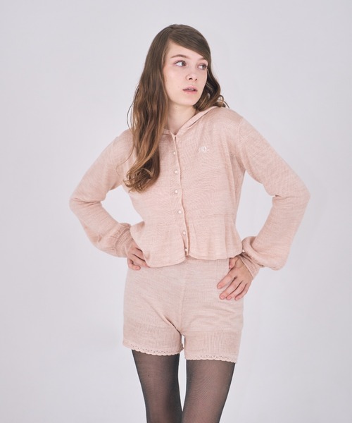mieya mieya(ミーヤミーヤ)の「【mieya mieya】"my"HOOD KNIT CARDIGAN/マイフードニットカーディガン"(カーディガン/ボレロ・レディース・ホワイト/ピンク/グレー・FREE)」の20枚目の写真