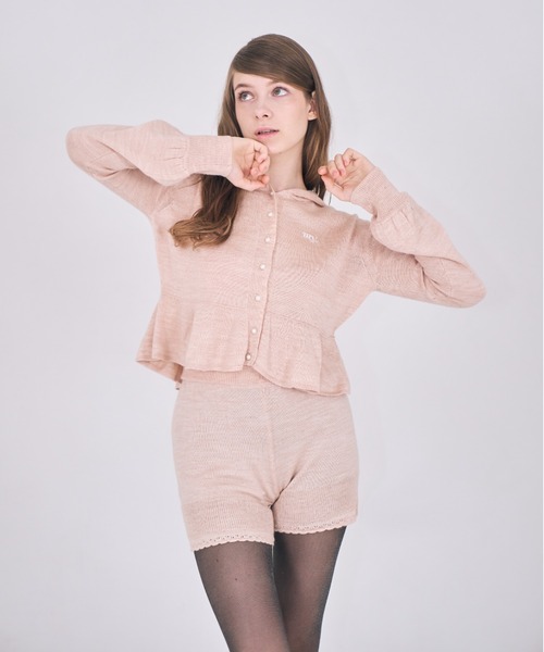 mieya mieya(ミーヤミーヤ)の「【mieya mieya】"my"HOOD KNIT CARDIGAN/マイフードニットカーディガン"(カーディガン/ボレロ・レディース・ホワイト/ピンク/グレー・FREE)」の19枚目の写真