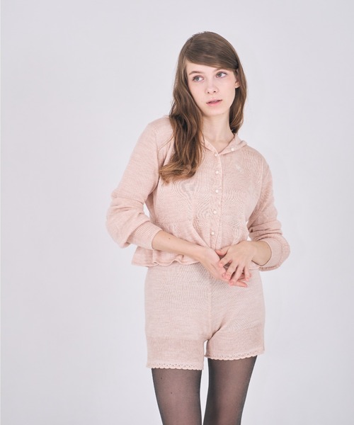 mieya mieya(ミーヤミーヤ)の「【mieya mieya】"my"HOOD KNIT CARDIGAN/マイフードニットカーディガン"(カーディガン/ボレロ・レディース・ホワイト/ピンク/グレー・FREE)」の21枚目の写真