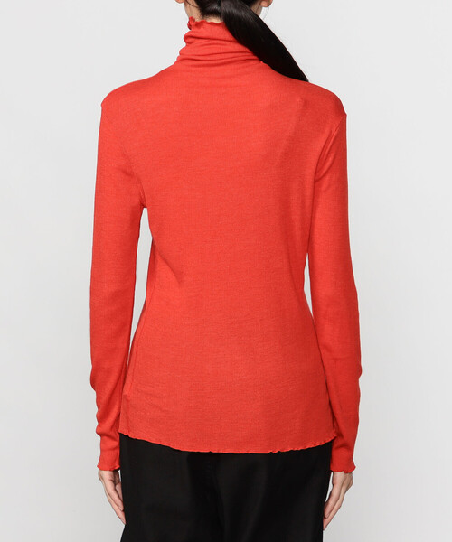 TICCA（ティッカ）の「TICCA | ウールシルク ボトルネックプルオーバー WOMEN（Tシャツ/カットソー・レディース・アイボリー/ブルー/レッド/ネイビー・F）」の10枚目の写真