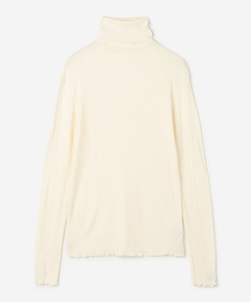 TICCA（ティッカ）の「TICCA | ウールシルク ボトルネックプルオーバー WOMEN（Tシャツ/カットソー・レディース・アイボリー/ブルー/レッド/ネイビー・F）」の19枚目の写真