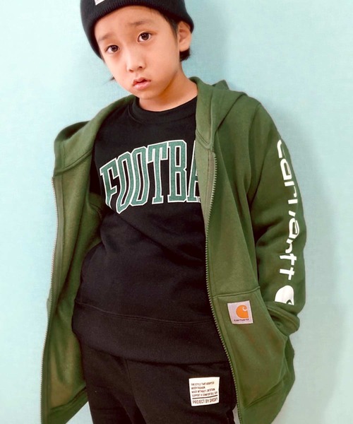 Carhartt(カーハート)の「carhartt ZIPパーカー(パーカー・キッズ・グリーン/ブラック・4/5/6/7/S/M/L/XL)」の7枚目の写真