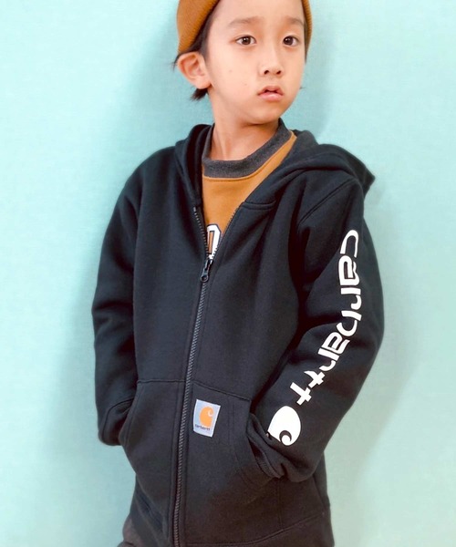Carhartt(カーハート)の「carhartt ZIPパーカー(パーカー・キッズ・グリーン/ブラック・4/5/6/7/S/M/L/XL)」の9枚目の写真