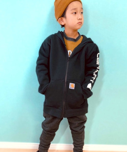 Carhartt(カーハート)の「carhartt ZIPパーカー(パーカー・キッズ・グリーン/ブラック・4/5/6/7/S/M/L/XL)」の13枚目の写真
