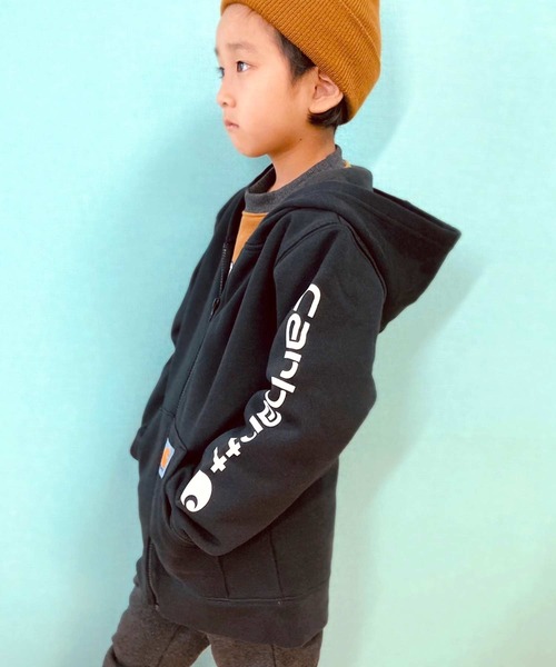 Carhartt(カーハート)の「carhartt ZIPパーカー(パーカー・キッズ・グリーン/ブラック・4/5/6/7/S/M/L/XL)」の14枚目の写真