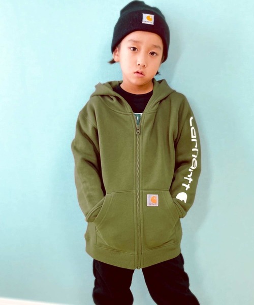Carhartt(カーハート)の「carhartt ZIPパーカー(パーカー・キッズ・グリーン/ブラック・4/5/6/7/S/M/L/XL)」の18枚目の写真