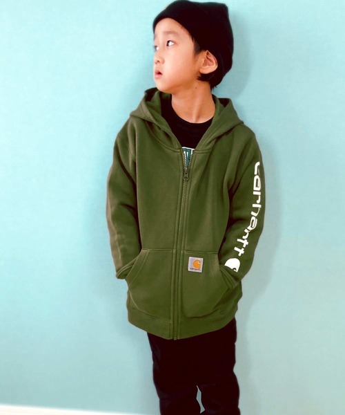 Carhartt(カーハート)の「carhartt ZIPパーカー(パーカー・キッズ・グリーン/ブラック・4/5/6/7/S/M/L/XL)」の19枚目の写真