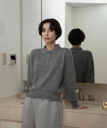 lawgy | simple polo rafu knit pullover / シンプルポロラフニットプルオーバー(ニット/セーター)