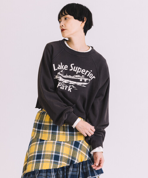 Freada（フリーダ）の「Freada/フリーダ グランジ カットオフ 短丈スウェット（スウェット・レディース・ブラック/ホワイト/グレー・ONE SIZE）」の16枚目の写真