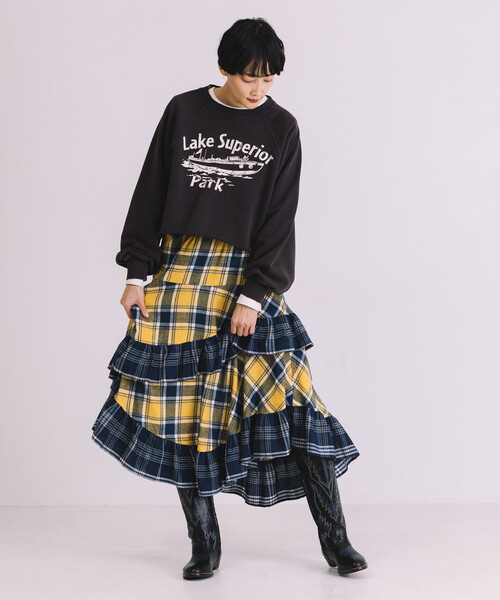 Freada（フリーダ）の「Freada/フリーダ グランジ カットオフ 短丈スウェット（スウェット・レディース・ブラック/ホワイト/グレー・ONE SIZE）」の22枚目の写真