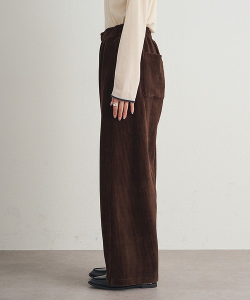 PUAL CE CIN（ピュアルセシン）の「ストレッチコールテン イージーパンツ（その他パンツ・レディース・ブラウン/ブラック/グレー・FREE）」の13枚目の写真
