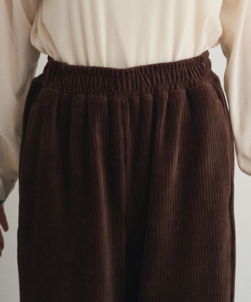 PUAL CE CIN（ピュアルセシン）の「ストレッチコールテン イージーパンツ（その他パンツ・レディース・ブラウン/ブラック/グレー・FREE）」の8枚目の写真
