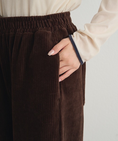 PUAL CE CIN（ピュアルセシン）の「ストレッチコールテン イージーパンツ（その他パンツ・レディース・ブラウン/ブラック/グレー・FREE）」の19枚目の写真