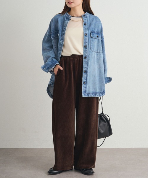 PUAL CE CIN（ピュアルセシン）の「ストレッチコールテン イージーパンツ（その他パンツ・レディース・ブラウン/ブラック/グレー・FREE）」の16枚目の写真