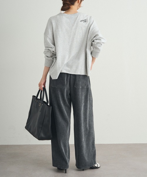 PUAL CE CIN（ピュアルセシン）の「ストレッチコールテン イージーパンツ（その他パンツ・レディース・ブラウン/ブラック/グレー・FREE）」の6枚目の写真