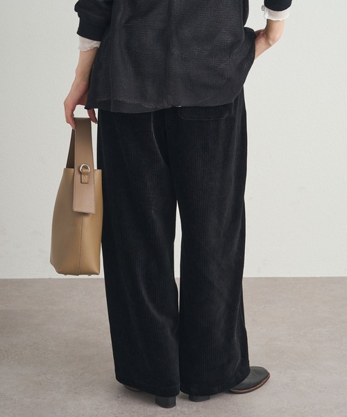PUAL CE CIN（ピュアルセシン）の「ストレッチコールテン イージーパンツ（その他パンツ・レディース・ブラウン/ブラック/グレー・FREE）」の11枚目の写真