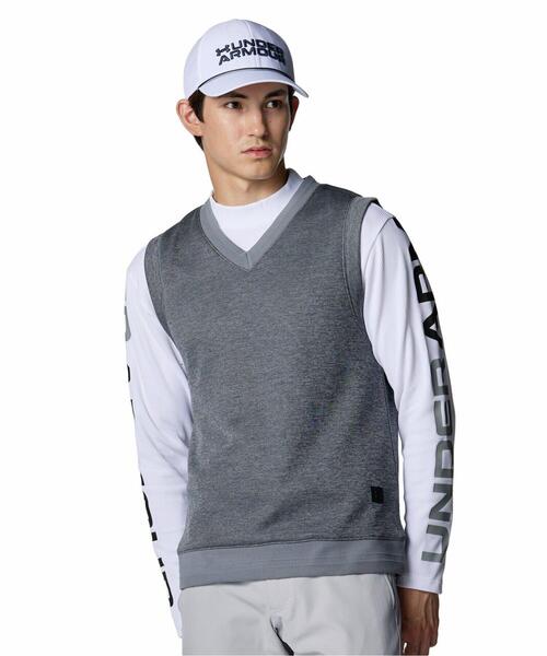 UNDER ARMOUR(アンダーアーマー)の「UAドライブ ストーム セーターフリース ベスト(ゴルフ/メンズ)(ベスト・メンズ・グレー・L/XL/M)」の1枚目の写真