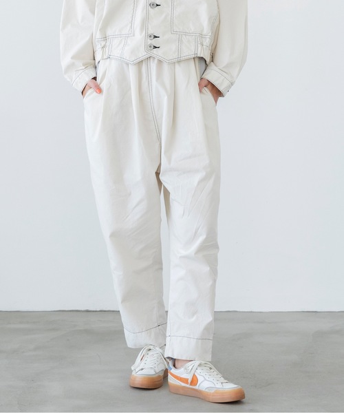 sneeuw(スニュウ)の「タックドローパンツ(その他パンツ・レディース・ホワイト/グリーン・1/3)」の10枚目の写真