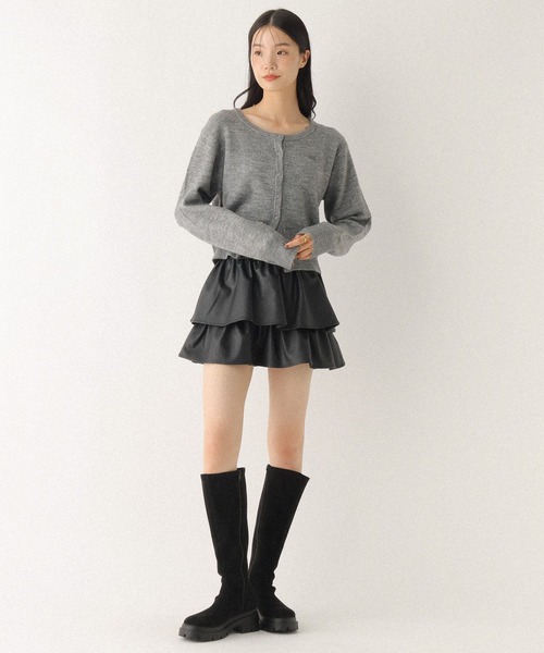 Heather(ヘザー)の「モチーフニットカーディガン 599324(カーディガン/ボレロ・レディース・ピンク/ネイビー/グレー・FREE)」の14枚目の写真