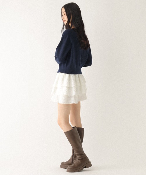 Heather(ヘザー)の「モチーフニットカーディガン 599324(カーディガン/ボレロ・レディース・ピンク/ネイビー/グレー・FREE)」の21枚目の写真