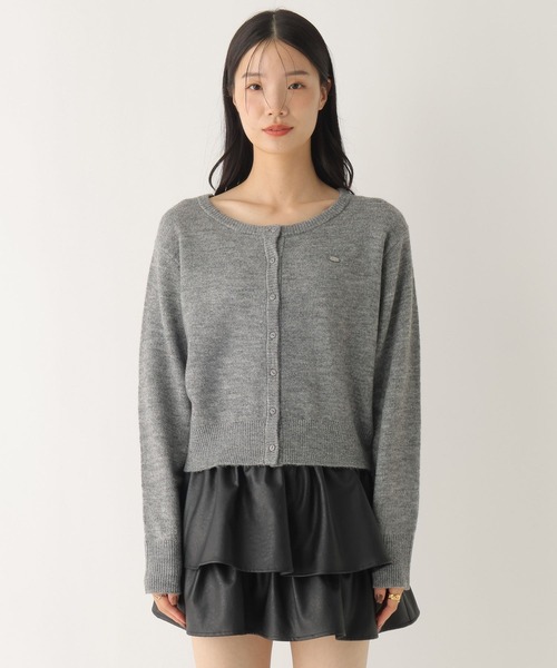 Heather(ヘザー)の「モチーフニットカーディガン 599324(カーディガン/ボレロ・レディース・ピンク/ネイビー/グレー・FREE)」の4枚目の写真