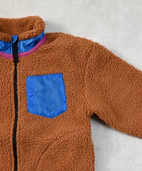 MARKEY'S（マーキーズ）の「リペスＡボアジャケット（ブルゾン・キッズ・ブラウン/オフホワイト/ブラック/グリーン/パープル系その他・80/90/95/100/110/120/130/140/150）」の6枚目の写真