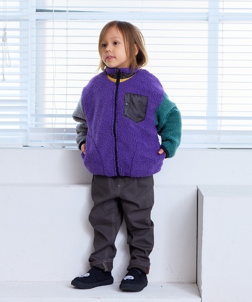 MARKEY'S（マーキーズ）の「リペスＡボアジャケット（ブルゾン・キッズ・ブラウン/オフホワイト/ブラック/グリーン/パープル系その他・80/90/95/100/110/120/130/140/150）」の10枚目の写真