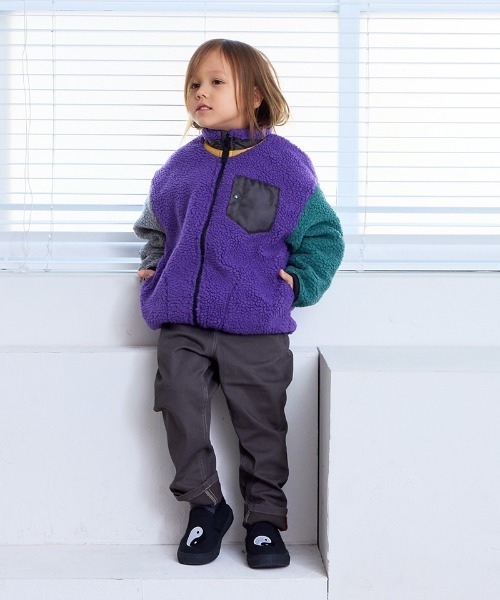 MARKEY'S（マーキーズ）の「リペスＡボアジャケット（ブルゾン・キッズ・ブラウン/オフホワイト/ブラック/グリーン/パープル系その他・80/90/95/100/110/120/130/140/150）」の8枚目の写真