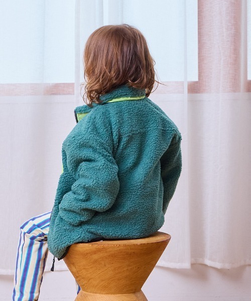 MARKEY'S（マーキーズ）の「リペスＡボアジャケット（ブルゾン・キッズ・ブラウン/オフホワイト/ブラック/グリーン/パープル系その他・80/90/95/100/110/120/130/140/150）」の13枚目の写真