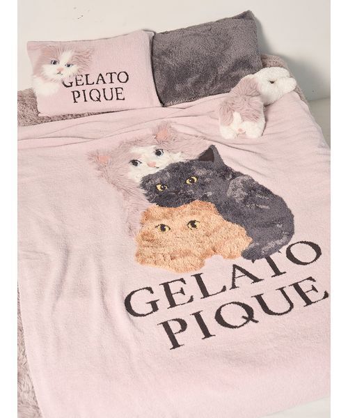 【ジェラピケ】ジャガードマルチカバー CAT ラグドール【新品タグ付き】 Sleep】CAT3柄 ジャガードマルチカバー（寝具）｜gelato pique Sleep