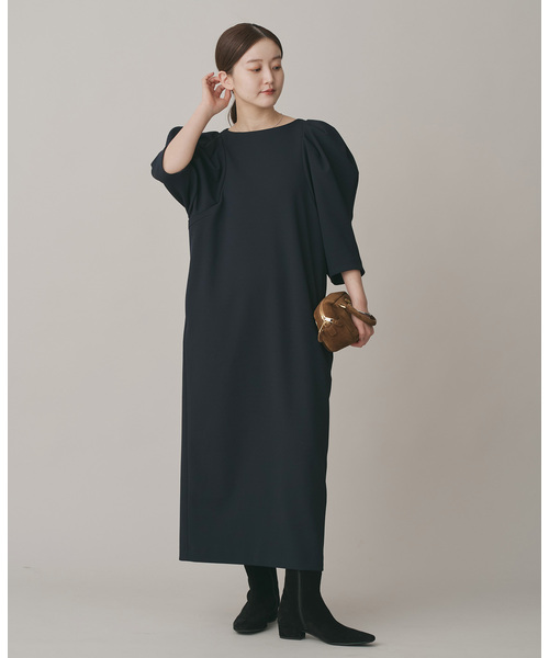 IENA(イエナ)の「ショルダータックジョーゼットワンピース(ワンピース・レディース・チャコールグレー/ネイビー・36/38)」の10枚目の写真