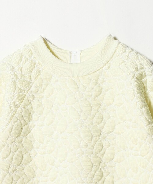 WRAPINKNOT（ラッピンノット）の「＜WRAPINKNOT＞フラワー キルト プルオーバー ニット（ニット/セーター・レディース・オフホワイト/ネイビー・0）」の9枚目の写真