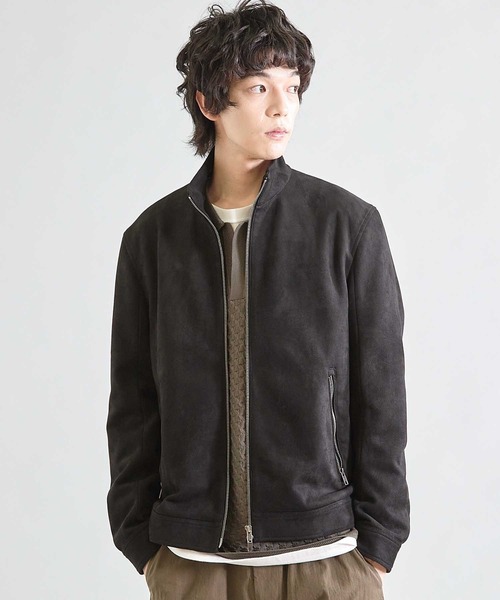 UNION STATION(ユニオンステーション)の「ビーガンスウェード ジップブルゾン(ブルゾン・メンズ・ベージュ/オリーブ/ブラック/ライトグレー・M/L/LL)」の19枚目の写真