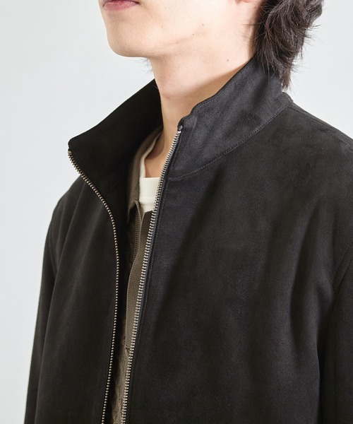 UNION STATION(ユニオンステーション)の「ビーガンスウェード ジップブルゾン(ブルゾン・メンズ・ベージュ/オリーブ/ブラック/ライトグレー・M/L/LL)」の11枚目の写真