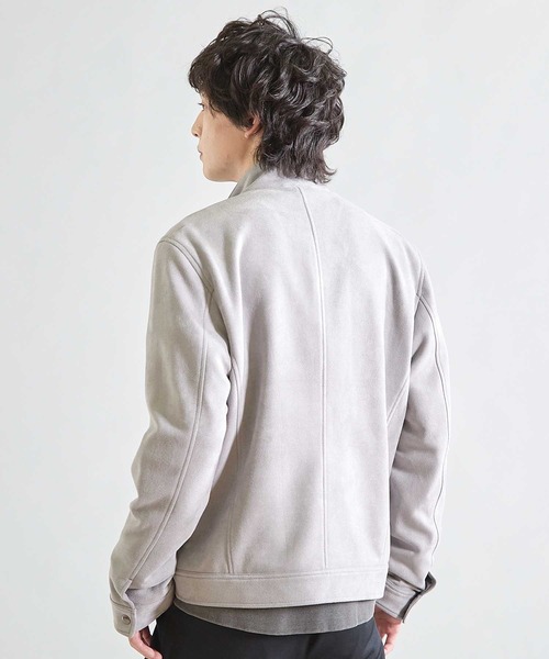 UNION STATION(ユニオンステーション)の「ビーガンスウェード ジップブルゾン(ブルゾン・メンズ・ベージュ/オリーブ/ブラック/ライトグレー・M/L/LL)」の17枚目の写真