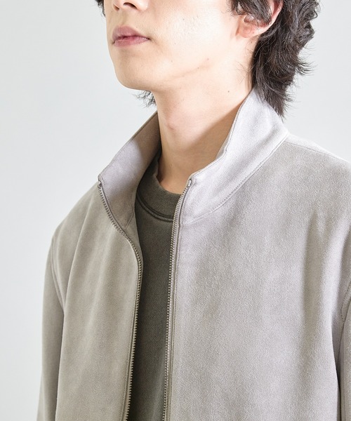 UNION STATION(ユニオンステーション)の「ビーガンスウェード ジップブルゾン(ブルゾン・メンズ・ベージュ/オリーブ/ブラック/ライトグレー・M/L/LL)」の18枚目の写真