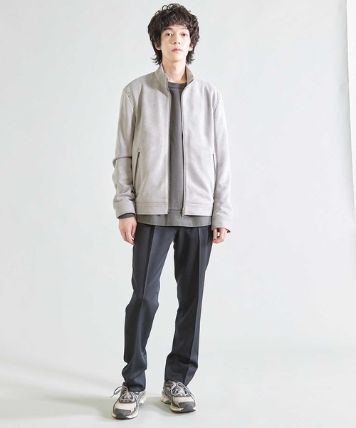 UNION STATION(ユニオンステーション)の「ビーガンスウェード ジップブルゾン(ブルゾン・メンズ・ベージュ/オリーブ/ブラック/ライトグレー・M/L/LL)」の14枚目の写真