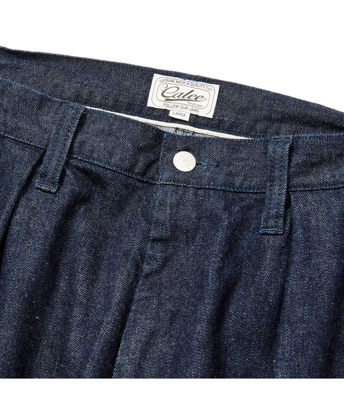 CALEE（キャリー）の「VINTAGE REPRODUCT DENIM TUCK TROUSERS ＜INDIGO＞（デニムパンツ・メンズ・インディゴブルー・MEDIUM/LARGE/X-LARGE）」の4枚目の写真