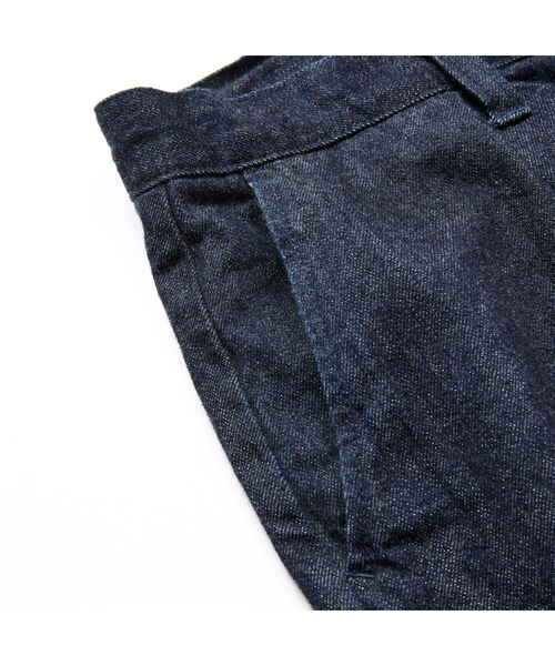 CALEE（キャリー）の「VINTAGE REPRODUCT DENIM TUCK TROUSERS ＜INDIGO＞（デニムパンツ・メンズ・インディゴブルー・MEDIUM/LARGE/X-LARGE）」の6枚目の写真