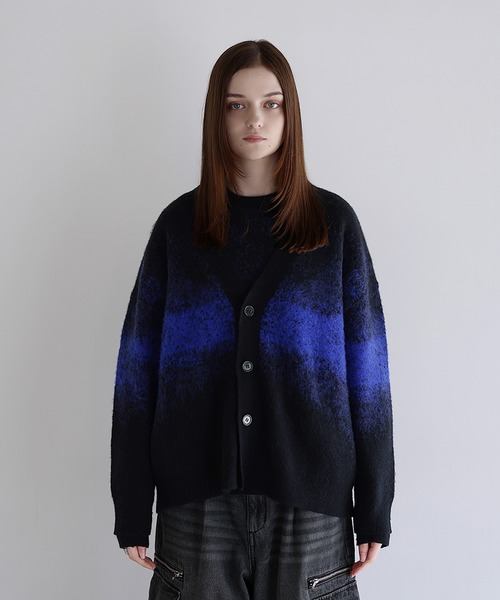 モヘアライクルーズシルエットグラデーションカーディガン