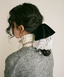 Lutim by u(ルチバイユー)のVelour lace over scrunchie / ベロアレースオーバーシュシュ(シュシュ)