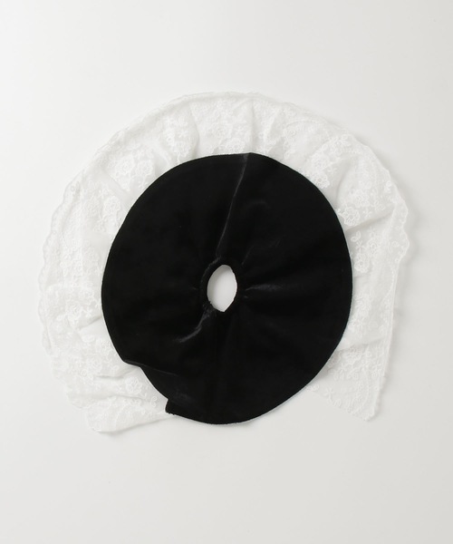 Lutim by u（ルチバイユー）の「Velour lace over scrunchie / ベロアレースオーバーシュシュ（シュシュ・レディース・ブラック・FREE）」の11枚目の写真